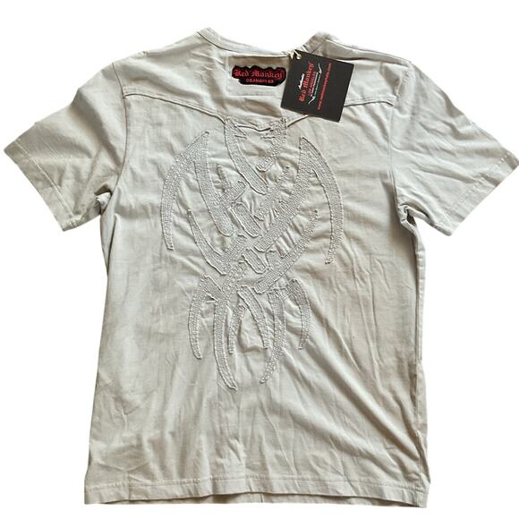 Red Monkey Los Angeles Tribal Rhinestone Graphic T-Shirt Wings Eagle Men’s Sz S - Picture 2 of 10